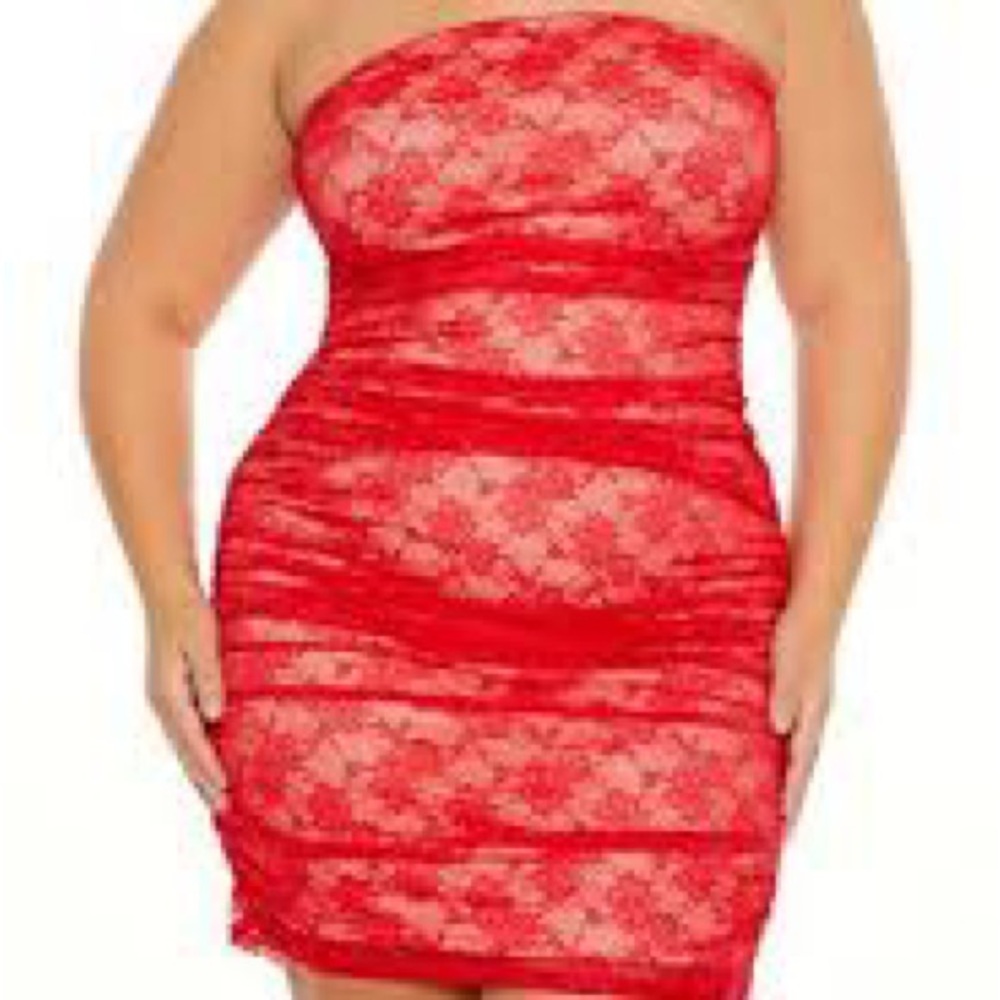 Forever 21 BLACK Strapless Lace Dress